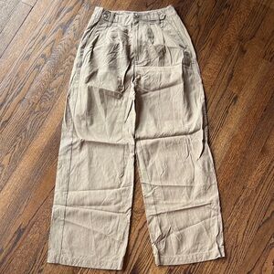 B32 Madewell Women's 0 Tan Wide Leg Pants Casual Basic